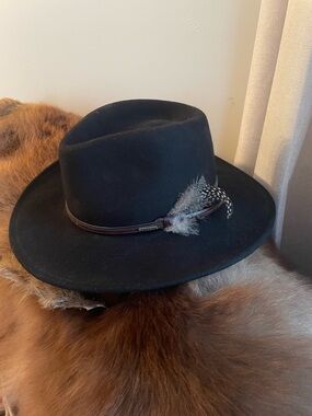 Black 100% wool Stetson cowboy hat